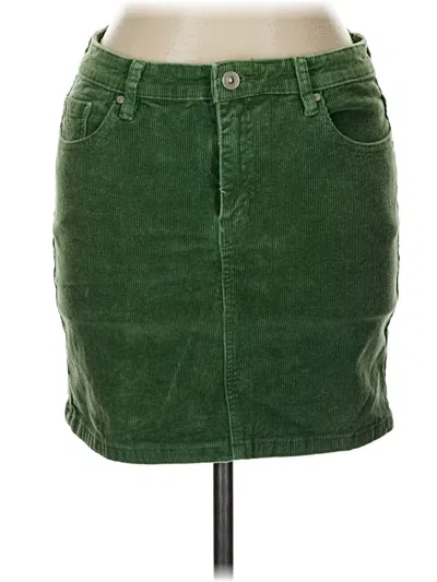 Pre-owned Mignon Denim Skirt In Green