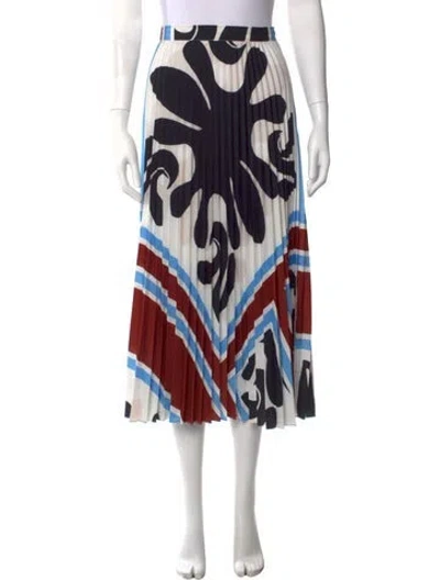 Pre-owned Mignon Doo Graphic Print Midi Length Skirt In Multi