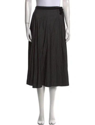 Pre-owned Mignon Doo Midi Length Skirt In Black