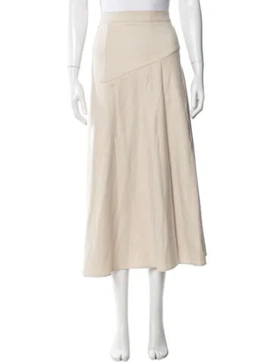 Pre-owned Mignon Doo Midi Length Skirt In Neutral
