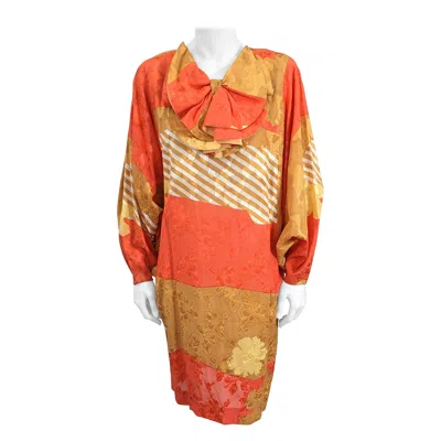 Pre-owned Mignon Mod  Batwing 1960's Dress In Orange