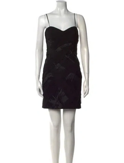 Pre-owned Mignon Silk Mini Dress In Black