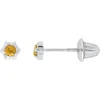 Mignonette Babies'  Kids' Gen Flower Stud Earrings