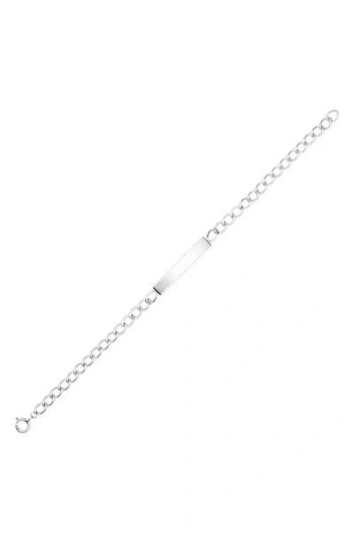 Mignonette Babies'  Kids' Sterling Silver Id Bracelet In Metallic