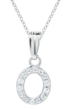 Mignonette White Topaz Pavé Initial Pendant Necklace
