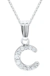 Mignonette Babies'  White Topaz Pavé Initial Pendant Necklace