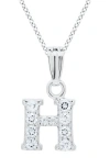 Mignonette Babies'  White Topaz Pavé Initial Pendant Necklace