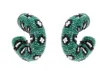 Mignonne Gavigan Agnes Hoop Earrings In Green In Green