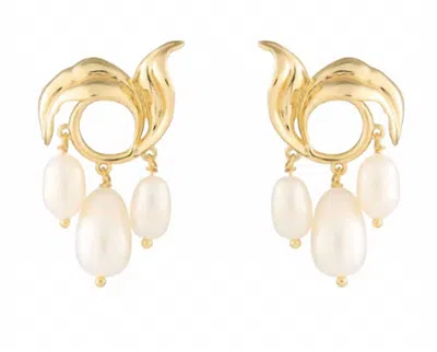 Mignonne Gavigan Allegra Studs In Pearl/gold