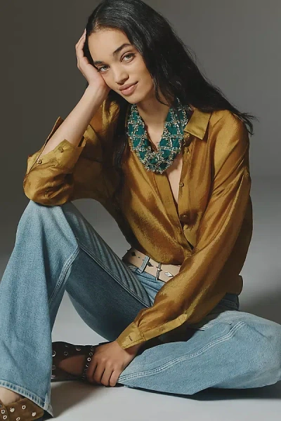 Mignonne Gavigan Aurelia Scarf Necklace In Green