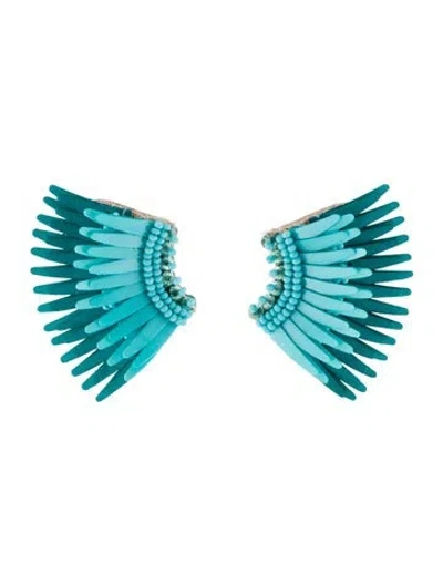 Pre-owned Mignonne Gavigan Bead & Sequin Mini Madeline Drop Earrings In Blue