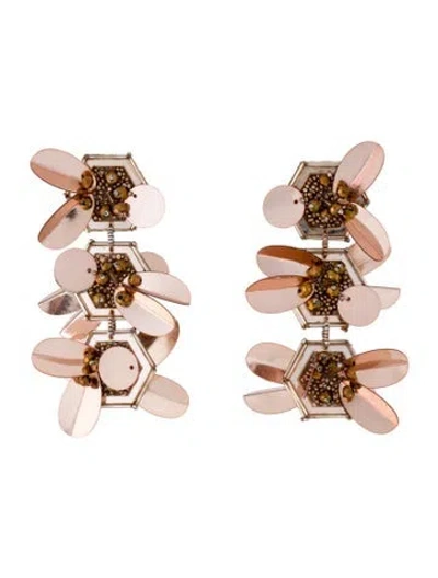 Pre-owned Mignonne Gavigan Bead & Sequins Abby Drop Earrings In Multi