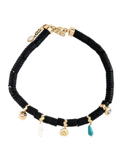 Pre-owned Mignonne Gavigan Bead, Crystal & Pearl Amelia Collar Necklace, 19" In Multicolor