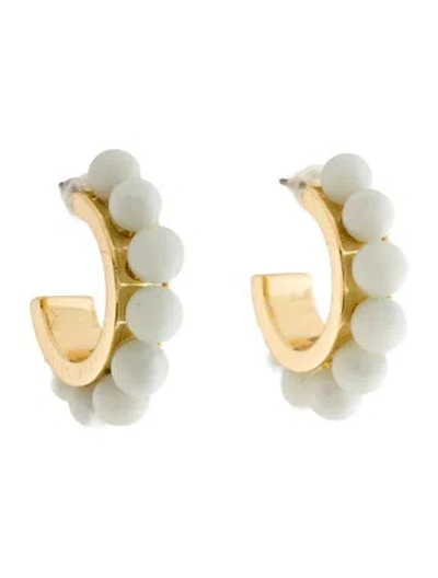 Pre-owned Mignonne Gavigan Beaded Hoop Earrings In Multicolor