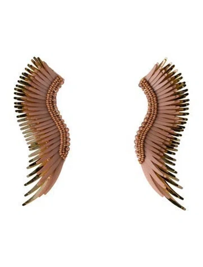 Pre-owned Mignonne Gavigan Bead,sequins & Leather Madeline Drop Earrings In Multi