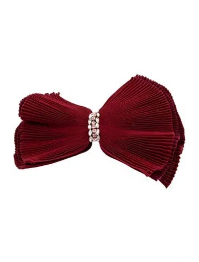 Pre-owned Mignonne Gavigan Bow Hair Clip  W/tags In Burgundy