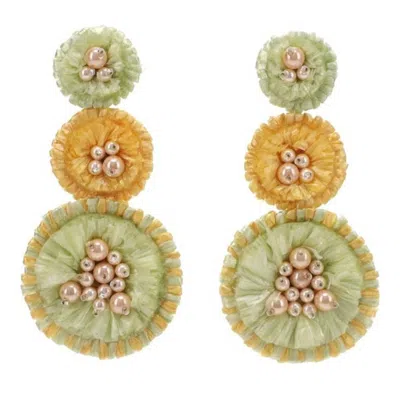 Mignonne Gavigan Brigida Drop Earrings In Green/yellow In Multi