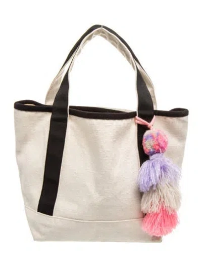 Pre-owned Mignonne Gavigan Canvas Top Handle Bag In Neutral