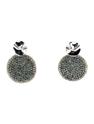 Pre-owned Mignonne Gavigan Crystal & Bead Drop Earrings In Multi