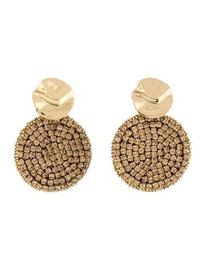 Pre-owned Mignonne Gavigan Crystal & Bead Kaya Round Drop Earrings In Multicolor