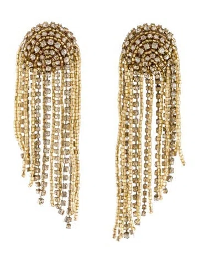 Pre-owned Mignonne Gavigan Crystal & Bead Noor Drop Earrings In Multi