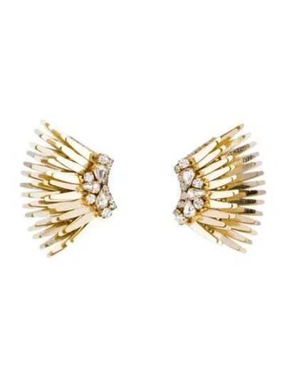 Pre-owned Mignonne Gavigan Crystal & Sequin Mini Madeline Drop Earrings In Multi