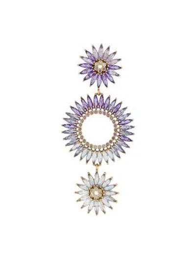 Pre-owned Mignonne Gavigan Crystal Madeline Lux Drop Earring In Multi