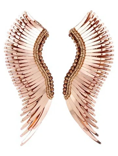 Pre-owned Mignonne Gavigan Crystal, Sequins, & Leather Madeline Drop Earrings In Multi
