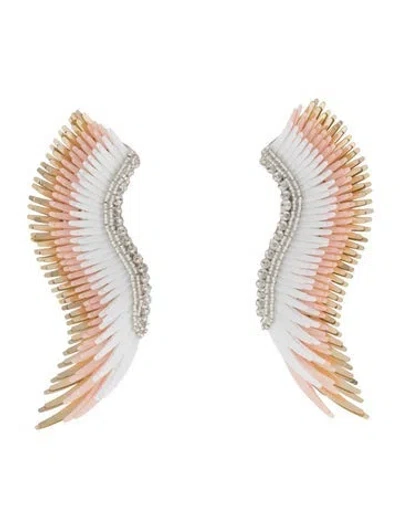 Pre-owned Mignonne Gavigan Crystal,sequin, & Leather Madeline Drop Earrings In Multi