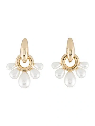 Pre-owned Mignonne Gavigan Faux Pearl Drop Earrings In Multi