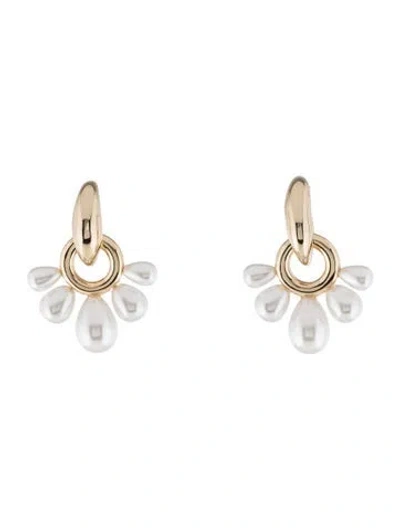 Pre-owned Mignonne Gavigan Faux Pearl Margot Drop Earrings In Multi