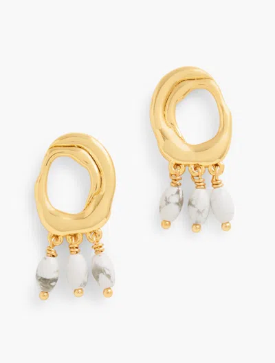 Mignonne Gavigan For Talbots Marina Stud Earrings - White/gold - 001 In White,gold