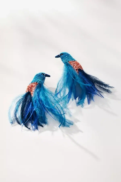 Mignonne Gavigan Gianna Bird Drop Earrings In Blue