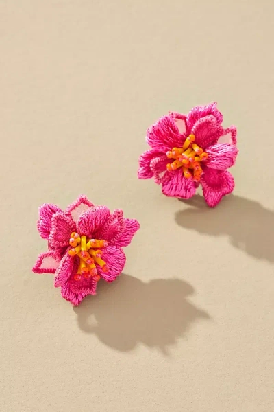 Mignonne Gavigan Greer Flower Post Earrings In Pink