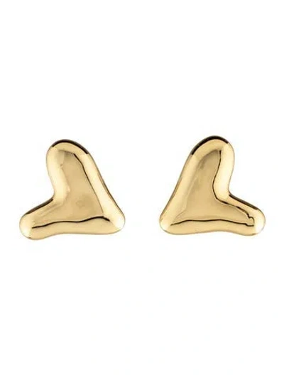 Pre-owned Mignonne Gavigan Heart Stud Earrings In Multicolor