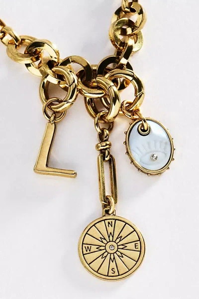Mignonne Gavigan Initial Charm Necklace In Multi