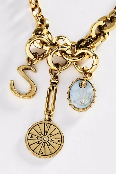 Mignonne Gavigan Initial Charm Necklace In Multi