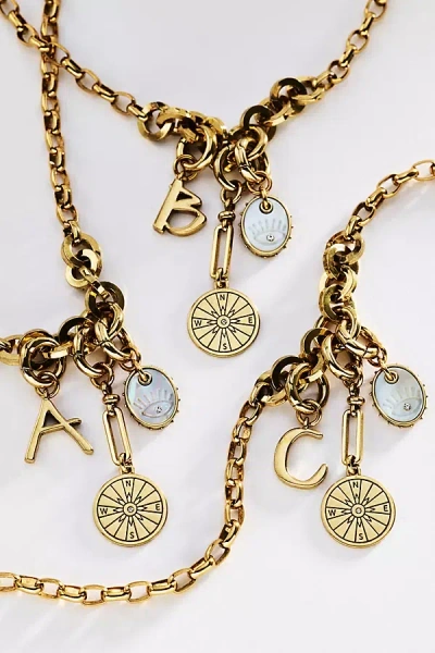 Mignonne Gavigan Initial Charm Necklace In Multi
