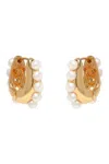 Mignonne Gavigan Jasmin Pearl Hoop Earrings In Gold In Gold