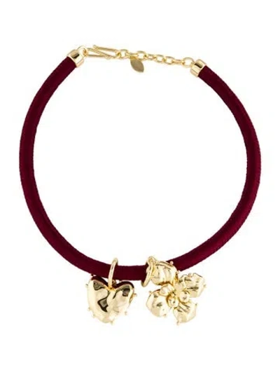 Pre-owned Mignonne Gavigan Lelani Necklace, 18" In Red