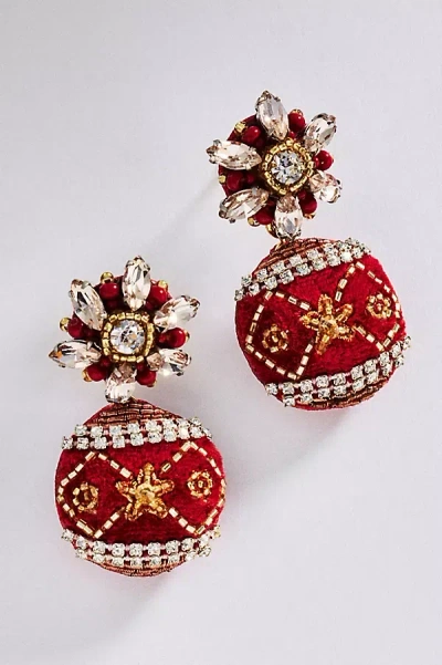 Mignonne Gavigan Luxe Ornament Earrings In Red