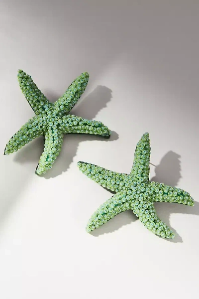 Mignonne Gavigan Luxe Starfish Earrings In Green