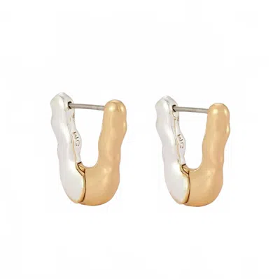 Mignonne Gavigan Mena Hoop Earrings In Gold/silver In Multi