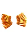 Mignonne Gavigan Micro Madeline Earrings In Metallic Orange In Orange