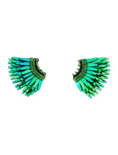 Pre-owned Mignonne Gavigan Mini Madeline Statement Drop Earrings In Green