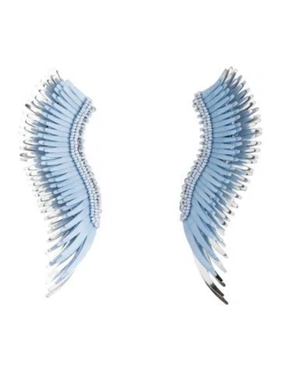 Pre-owned Mignonne Gavigan Ombre Madeline Statement Earrings In Blue/silver