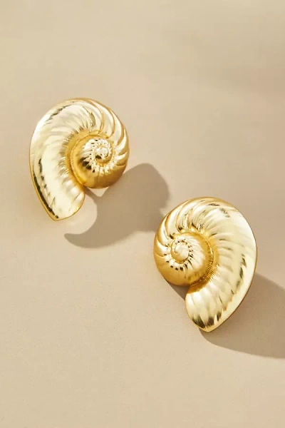 Mignonne Gavigan Ostuni Shell Post Earrings In Gold