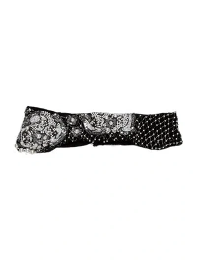 Pre-owned Mignonne Gavigan Patterned Bandeau In Black