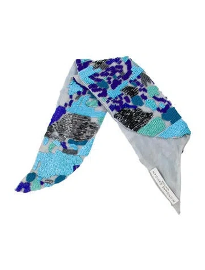 Pre-owned Mignonne Gavigan Printed Bandeau In Blue