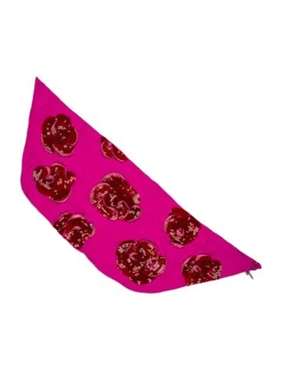 Pre-owned Mignonne Gavigan Printed Scarf In Pink